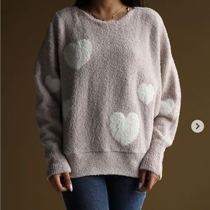 Cozy Heart Plush Pullover Sweater